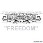 freedom mayan glyphs tattoo design