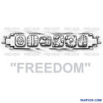 freedom mayan glyphs tattoo design