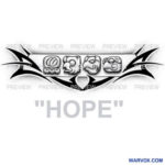 hope mayan glyphs tattoo design