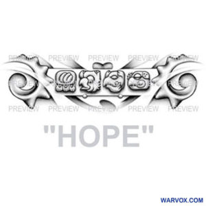 hope mayan glyphs tattoo design