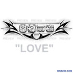 love mayan glyphs tattoo design