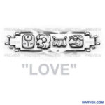 love mayan glyphs tattoo design