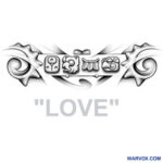 love mayan glyphs tattoo design