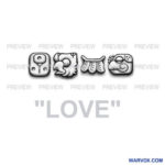 love mayan glyphs tattoo design