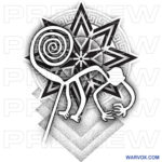 monkey nazca line tattoo design peru inca warvox