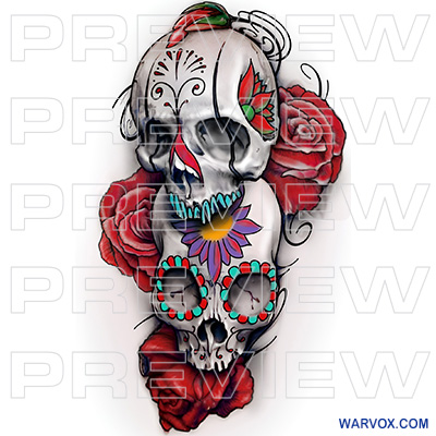 sugar skull tattoo chicano design by warvox download