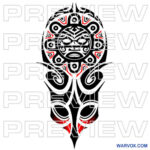 Taino Sun God Sleeve Tribal Tattoo Design arm sketch drawing art download