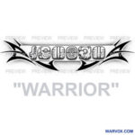 warrior mayan glyphs tattoo design